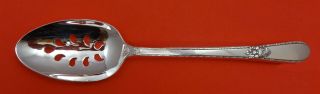 Adoration By 1847 Rogers Plate Silverplate Serving Spoon Pierced 9 - Hole Custom