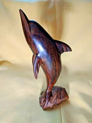 Ironwood Dolphin Sculpture Vintage