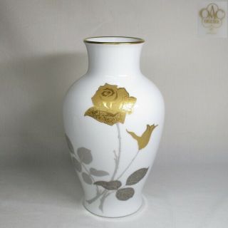 A130: Antique Japanese Noritake Porcelain High - End Okura Touen Flower Vase Kabin