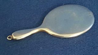 Antique Edw H/m Sterling Silver Miniature Chatelain Hand Mirror Shape B’ham 1905