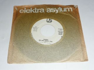 7 " Queen - We Will Rock You (usa Promo In Plain Elektra Sleeve)