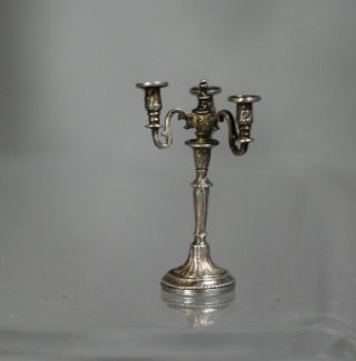 Peter Acquisto Sterling Silver Miniature Dollhouse Doll Candelabrum Candelabra