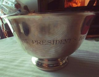 Tiffany & Co Makers Silver Plated Trophy Bowl " 1983 President 