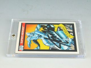 Signed Stan Lee Auto Marvel Comics Heroes ICEMAN 1990 Trading Card 22 5