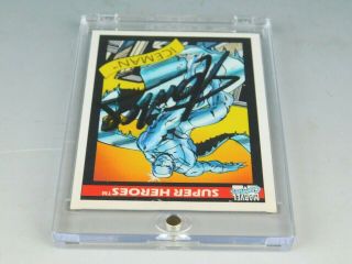 Signed Stan Lee Auto Marvel Comics Heroes ICEMAN 1990 Trading Card 22 6