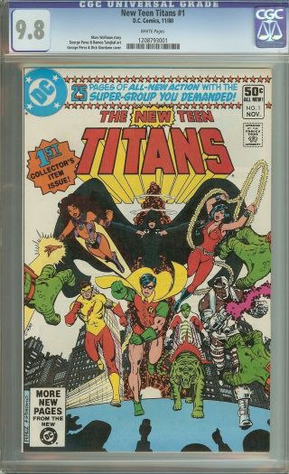 Teen Titans 1 Cgc 9.  8 Dc Comic Key George Perez Cover & Art