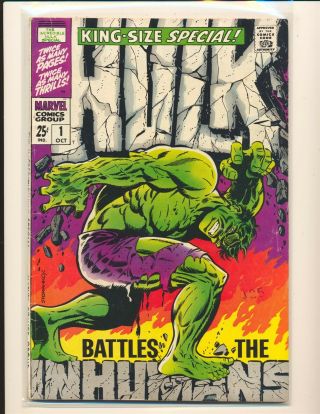 Incredible Hulk Special 1 - Steranko Cover Vg Cond.  1 " Spine Split