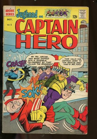Jughead As Captain Hero 1 Very Good - 3.  5 1966 Archie Series