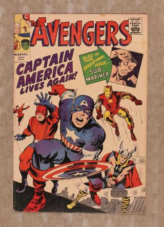 Avengers (1st Series) Golden Record Reprint 4comic 1966 Vg - 3.  5