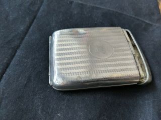 Antique Solid Silver Cigar Case - Birm.  Wilmot