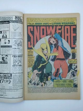 Iron Fist 14 Marvel (1977) 1st appearance of Sabretooth Byrne Claremont KEY 12