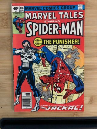 Marvel Tales 106 1979 Very Fine Spider - Man 129 1st Punisher Jackal Clone