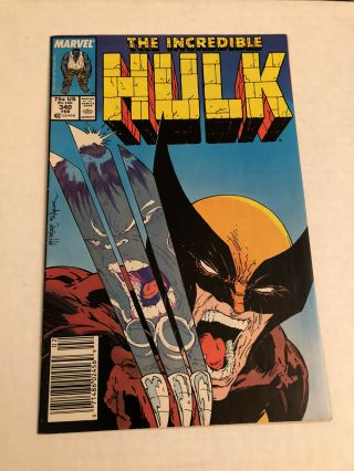 The Incredible Hulk 340 (1988) Signed By Todd Mcfarlane Hulk Vs Wolverine