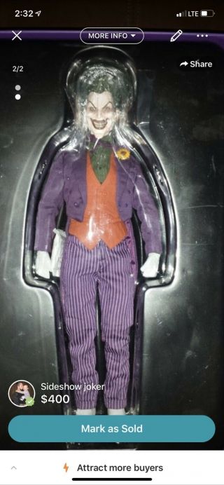 Sideshow Collectibles Joker 1/6 Figure Hot Toys Harley Quinn Batman Dc Comics