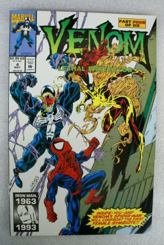 Venom Lethal Protector 4 1st App Of Scream Vf/nm 9.  0 Marvel 1993