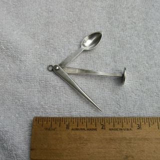 Antique Sterling Folding Pipe Tool - Tamper,  Spoon & Pick - Fuchs & Beiderhase