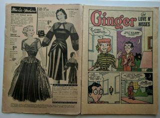 GINGER No.  2 Golden Age Comic Book 1952 GGA 2 Archie Teen Good Girl 4