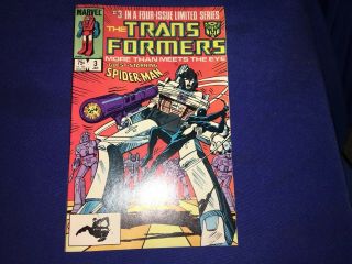 Transformers 1 - 3 1980’s Marvel Comics Vf - NM 8