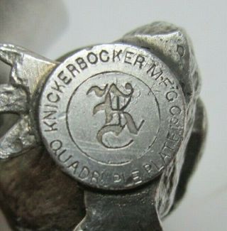 1800 ' s Knickerbocker Quadruple Plate Figural Bird Napkin Ring 5
