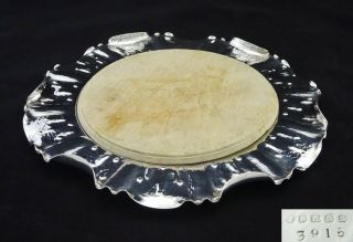 Hammered Crimped Chopping Bread Cheese Board Salver Silver Plated