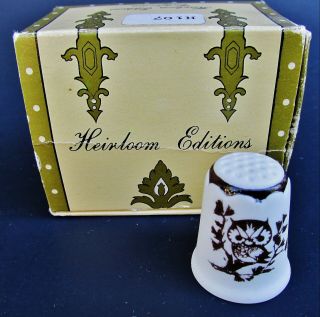 Hand Painted Porcelain Thimble By Heirloom Editions 