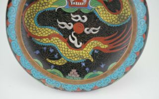 Antique Chinese Bronze Cloisonne Dragon Censer Incense Burner Bowl Brush Washer 2