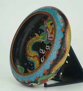 Antique Chinese Bronze Cloisonne Dragon Censer Incense Burner Bowl Brush Washer 4