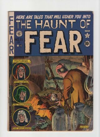 Haunt Of Fear 11 Fn 6.  0 Vintage Ec Comic Horror Old Witch Vault - Keeper Gold 10c