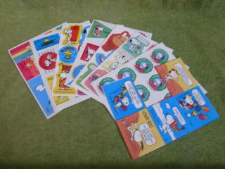 Vintage Snoopy & Peanuts Stickers - 7 Sheets And 1 Partial Sheet