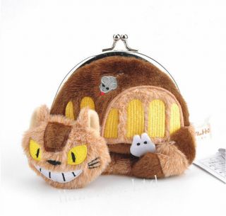 Hot My Neighbor Totoro Cat Bus Cute Plush Change Coin Purse Bag Hot