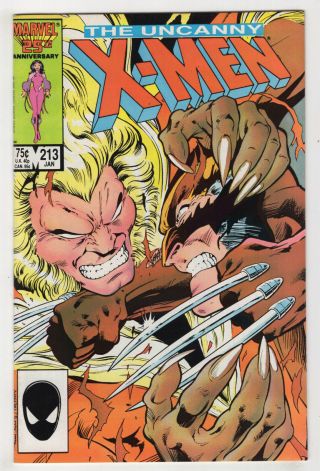 Uncanny X - Men 213 (jan 1987) [wolverine Vs Sabretooth] Claremont Alan Davis X/