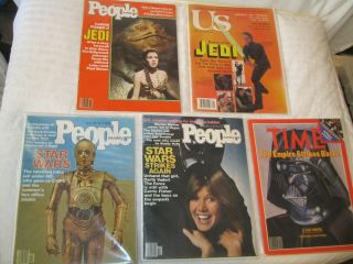 1977 - 83 Star Wars Related Magazines Time People Us 2 - Carrie Covers Luke Jedi