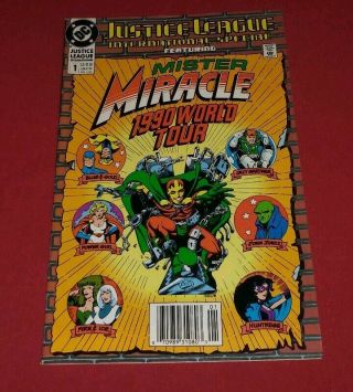 Justice League International - Mister Miracle 1 Vf,  8.  5 Signed Jack Kirby L@@k