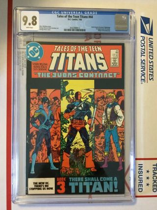 Tales Of The Teen Titans 44_cgc 9.  8_1st Dick Grayson As Nightwing_white Pages