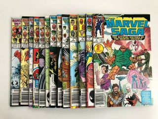 Marvel Saga Issues 1 - 25 Official History Of The Marvel Universe Complete Series