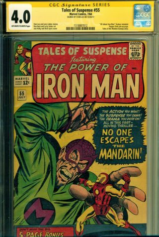 Tales Of Suspense 55 Cgc 4.  0 Ss Sign By Stan Lee - Pepper Potts Pin - Up