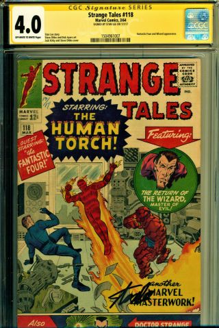 Strange Tales 118 Ss Cgc 4.  0 Signed By Stan Lee 1 Of 12 Signed In The World