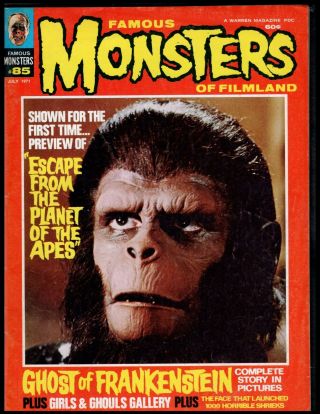 Famous Monsters Of Filmland 85 Fine - (planet Of The Apes) 1971 Warren