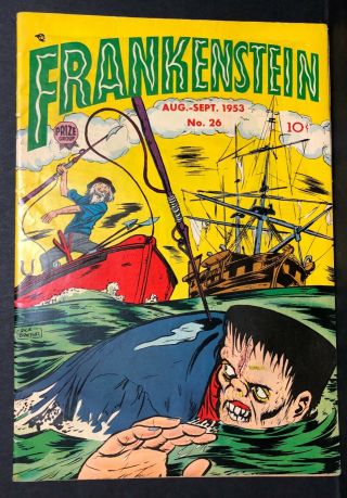 Frankenstein By Dick Briefer Art 26 1953 Comic Book Vg/fn Pre - Code Horror