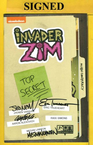 Invader Zim Top Secret Jhonen Vasquez Signed 1 Oni Press Eric Trueheart