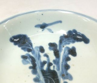 H420: Real old Chinese blue - and - white porcelain plate called KOSOMETSUKE 5