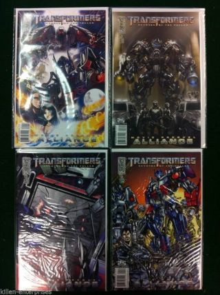 Transformers - Rotf - Alliance 1 - 4 Comic Book Set Idw 2008