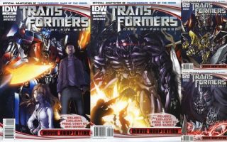 Transformers 3: Movie Adaptation 1 - 4 Set Comic Book - Idw Dark Moon