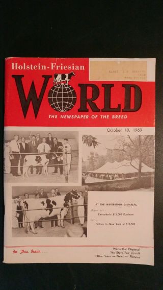 Holstein World 1969 Winterthur Farms Dispersal,  Romandale,  Major Shows