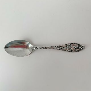 Antique Simpson Hall Miller Sterling Silver December Spoon Holly Pattern Month