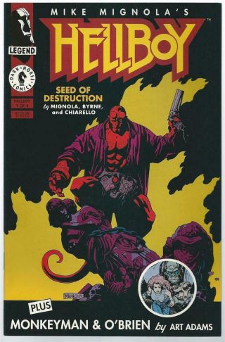 Dark Horse Comic Hellboy Seed Of Destruction 1 1994 Mignola/byrne Fine Cond ^