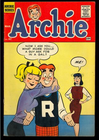 Archie Comics 117 Early Silver Age Betty & Veronica Teen 1961 Vg