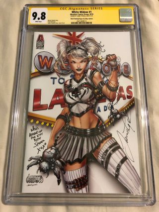White Widow 1 Cgc Ss 9.  8 Welcome To Las Vegas Cover Signed Jamie Tyndall