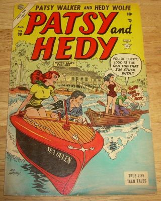 Patsy And Hedy Comics 30 Atlas/marvel Gga Scarce Vg,  Patsy Walker Millie Model