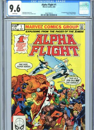 Alpha Flight 1 Cgc 9.  6 White Pages X - Men Byrne Cover & Art Marvel Comics 1983